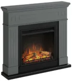 Tagu FM462 GR3 23PF1A cheminée électrique au sol avec brûleur de 1500W, Gris foncé