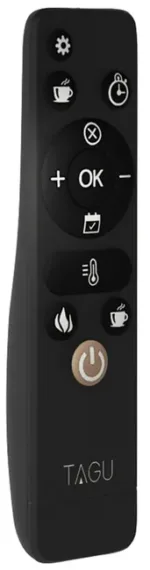 Tagu FM462 GR3 23PF1A cheminée électrique au sol avec brûleur de 1500W, Gris foncé – Image 2