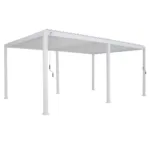 Pergola autoportante Evora grand modèle en aluminium 6 x3.6 m Blanc