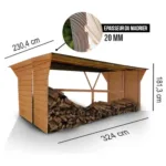 Abri bûches – BOIS – 13 stères – EMABRI-AB13 – Image 4
