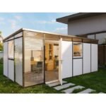 Abri de jardin modulaire isolé 6x3m profils noirs – plancher inclus – Everbox