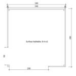 Bureau de jardin en bois massif 8,88m² – madriers 40mm traités teintés marron – Image 7