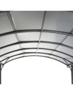 Carport Belize Noir – 2,94 x 5 x 2,23/2,50 – Aluminium, acier et polycarbonate – Image 4