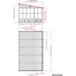 Pavillon adossé Charlestone 309x502cm en aluminium et acier galvanisé – SOJAG – Image 7