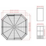 Pavillon Charlestone 384x384cm en aluminium et acier galvanisé – SOJAG – Image 5