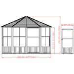 Pavillon Charlestone 384x384cm en aluminium et acier galvanisé – SOJAG – Image 4