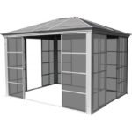 Pavillon Striano 362x427cm en aluminium et acier galvanisé avec moustiquaires – SOJAG – Image 4