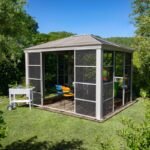 Pavillon Striano 362x298cm en aluminium et acier galvanisé avec moustiquaires – SOJAG – Image 13