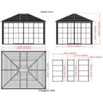 Pavillon Striano 362x427cm en aluminium et acier galvanisé avec moustiquaires – SOJAG – Image 12