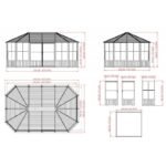 pavillon-charlestone-384x482cm-en-aluminium-et-acier-galvanise-sojag 222 – Image 6