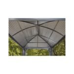 Pergola 3x4m Moreno alu anthracite et toit en acier galvanisé – SOJAG – Image 4