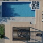 Pergola bioclimatique en aluminium gris anthracite 400x400cm avec lames grises SEYCHELLE – Essency – Image 8