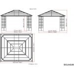 Pergola de jardin Savino 423x363cm en aluminium anthracite et polycarbonate 8mm – SOJAG – Image 8