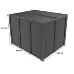 pergola-bioclimatique-alu-anthracite-1080m-toit-avec-lames-alu-ventelles-cote-3m-5-panneaux-moucharabieh-brita – Image 2