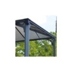 Tonnelle de jardin 3,6×3,6m en alu gris anthracite et polycarbonate – Image 2