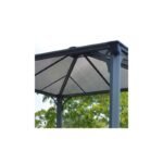 Tonnelle de jardin 3,6×3,6m en alu gris anthracite et polycarbonate – Image 4