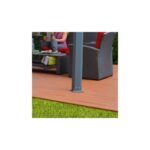 Tonnelle de jardin 3,6×3,6m en alu gris anthracite et polycarbonate – Image 9