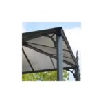 Tonnelle de jardin 3x3m en alu gris anthracite et polycarbonate – Image 3