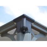 Tonnelle de jardin 3x3m en alu gris anthracite et polycarbonate – Image 11