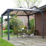 Tonnelle de jardin 3x3m en alu gris anthracite et polycarbonate – Image 12
