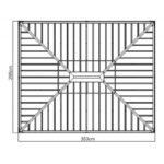 Tonnelle de jardin Messina 298x363cm en aluminium thermolaqué anthracite – SOJAG – Image 8