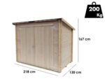 alce eureka 218x130 abri de jardin en bois toit à une pente 218x130x167 cm