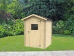 alce flavia 146x130 abri de jardin en bois avec fenêtre frontale 146x130x194 cm