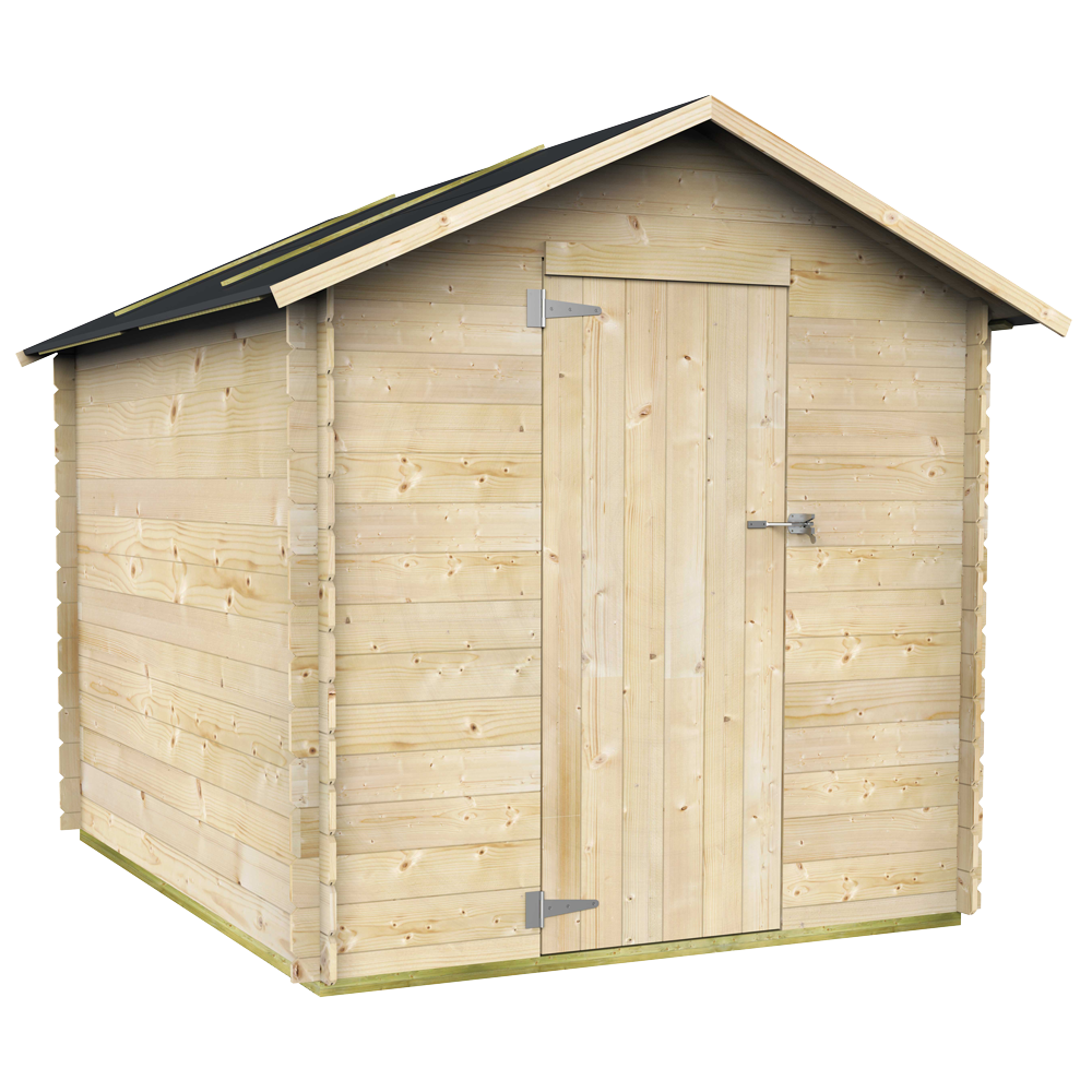 alce formia 178x218 abri de jardin en bois avec toit à deux versants 178x218x188 cm