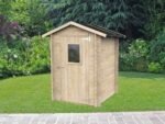 alce hobby 146x146 abri de jardin en bois avec fenêtre à l'avant 146x146x204 cm