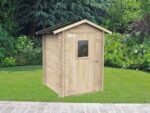 alce hobby 146x146 abri de jardin en bois avec fenêtre à l'avant 146x146x204 cm