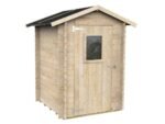 alce hobby 146x146 abri de jardin en bois avec fenêtre à l'avant 146x146x204 cm