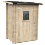 alce hobby 146x98 abri de jardin en bois avec fenêtre frontale 146x98x197 cm