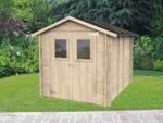 alce hobby 198x248 abri de jardin en bois avec fenêtres et porte à double battant 198x248x215 cm