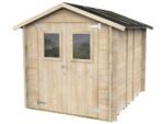 alce hobby 198x248 abri de jardin en bois avec fenêtres et porte à double battant 198x248x215 cm