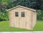 alce hobby 248x248 abri de jardin en bois avec fenêtres et porte à double battant 248x248x217 cm