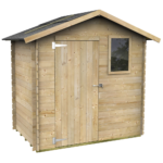 alce livia 198x130 abri de jardin en bois avec fenêtre frontale 198x130x205 cm