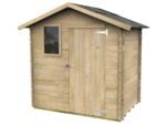 alce livia 198x130 abri de jardin en bois avec fenêtre frontale 198x130x205 cm