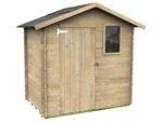 alce livia 198x130 abri de jardin en bois avec fenêtre frontale 198x130x205 cm
