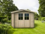 alce opera 215x250 abri de jardin à bois avec fenêtres et porte à double battant 215x250x207 cm
