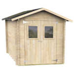 alce roby 198x198 abri de jardin en bois avec fenêtres et porte à double battant 198x198x215 cm