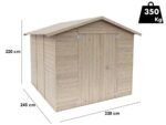 alce stefy 238x245 abri de jardin en bois 238x245x220 cm