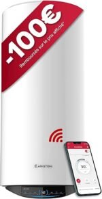 Ariston ABYLEOS XPERT WIFI 200l - Steatite Connected Electric Water Heater - Vertical Wall Ø530mm - Energy Flexibility - Lifetime Replacement - NF Performance 3***