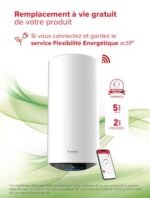 Ariston ABYLEOS XPERT WIFI 200l - Steatite Connected Electric Water Heater - Vertical Wall Ø530mm - Energy Flexibility - Lifetime Replacement - NF Performance 3*** – Image 3