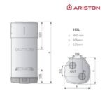Ariston Nuos Plus S2 WiFi 110L, Thermodynamic Water Heater, 80% Energy Saving, Photovoltaic Function, Installation France, Silent 45 dB, Compact, Remote Control, COP 2.74 – Image 3