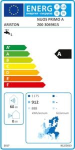 Ariston Nuos Primo, Thermodynamic Water Heater, 200 Litres, Ambient Air, 65% Energy Saving [Energy Class A] – Image 6