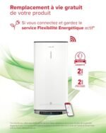 Ariston Velis Evo Dune Dry WiFi 65L – Smart Flat Water Heater – Space Saving Ultra-Flat 27 cm – Multi-Position – 25% Energy Saving – Energy Flexibility – Installation in France – Image 4