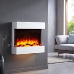 BALDERIA cheminée électrique Alva | Foyer électrique Mural avec Effet de Flammes 3D | Chauffage 2000W, éclairage LED | Cheminée à Fixation Murale avec télécommande, minuteur &... – Image 2