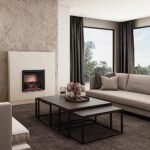 BALDERIA cheminée électrique Calida 23" | Foyer électrique Mural avec Effet de Flammes 3D | Chauffage 2000W, éclairage LED | Cheminée encastrable avec télécommande, minuteur &... – Image 2