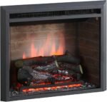 BALDERIA cheminée électrique Calida 23" | Foyer électrique Mural avec Effet de Flammes 3D | Chauffage 2000W, éclairage LED | Cheminée encastrable avec télécommande, minuteur &...