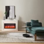 BALDERIA cheminée électrique Castor | Cheminée de Sol avec Effet Flamme 3D | Chauffage électrique 2000 W | Foyer sur Pieds avec télécommande, minuterie, Thermostat | Blanc – Image 4